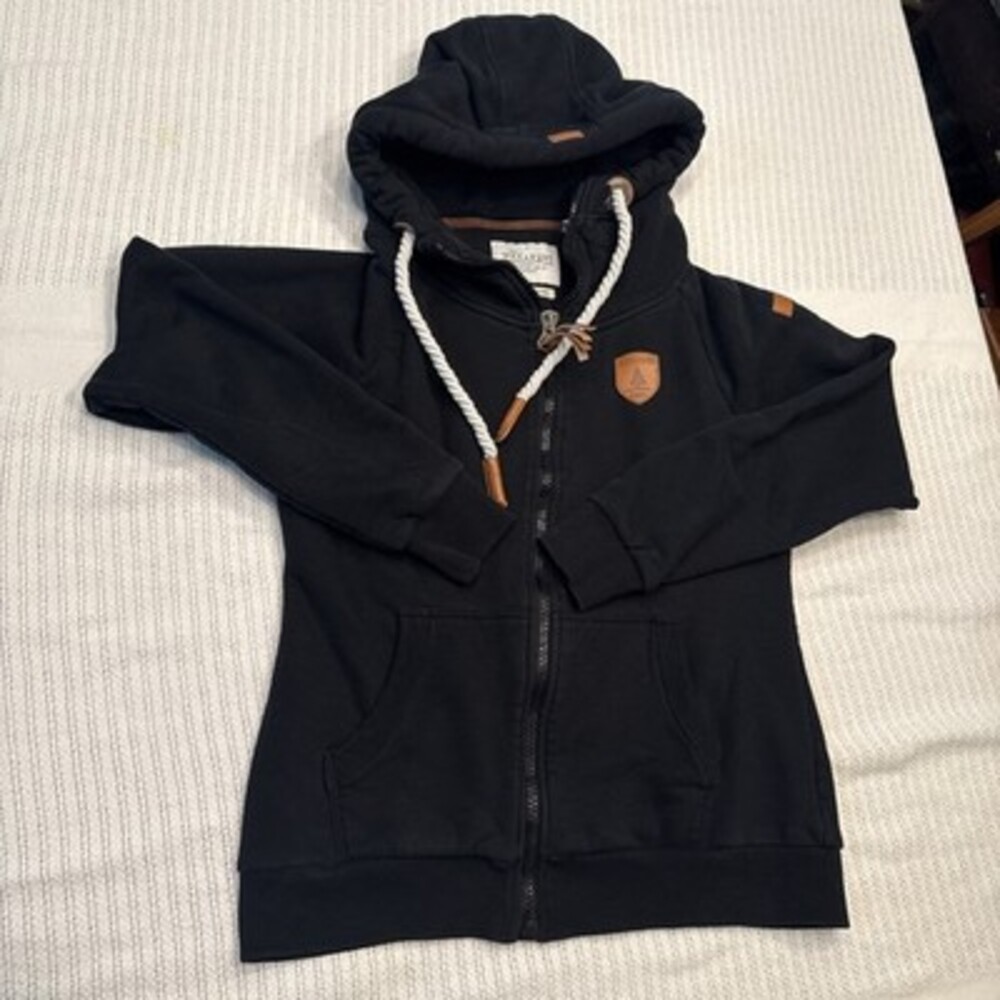 Wanakome Zeus Full Zip Hoodie Heavy Fleece Men’s Medium Black